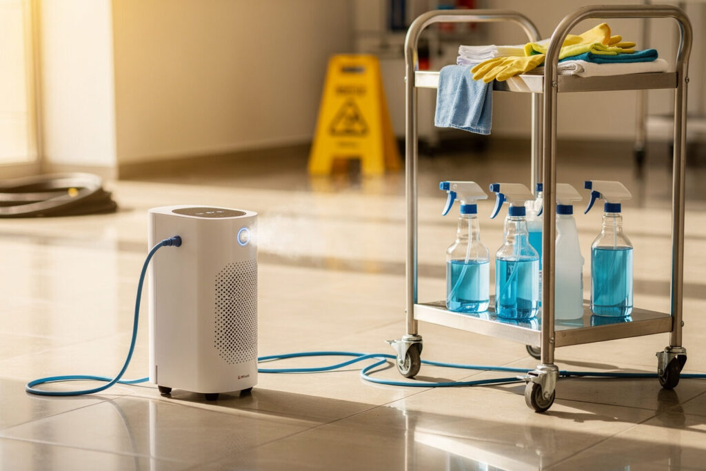 Desinfektion und Hygienemaßnahmen: Vorgehen, verwendete Mittel, Bekämpfung von Bakterien und Viren, Einsatz von Ozon‑Luftreinigern, Einhaltung von Hygienestandards und Preisgestaltung – 2Brüder